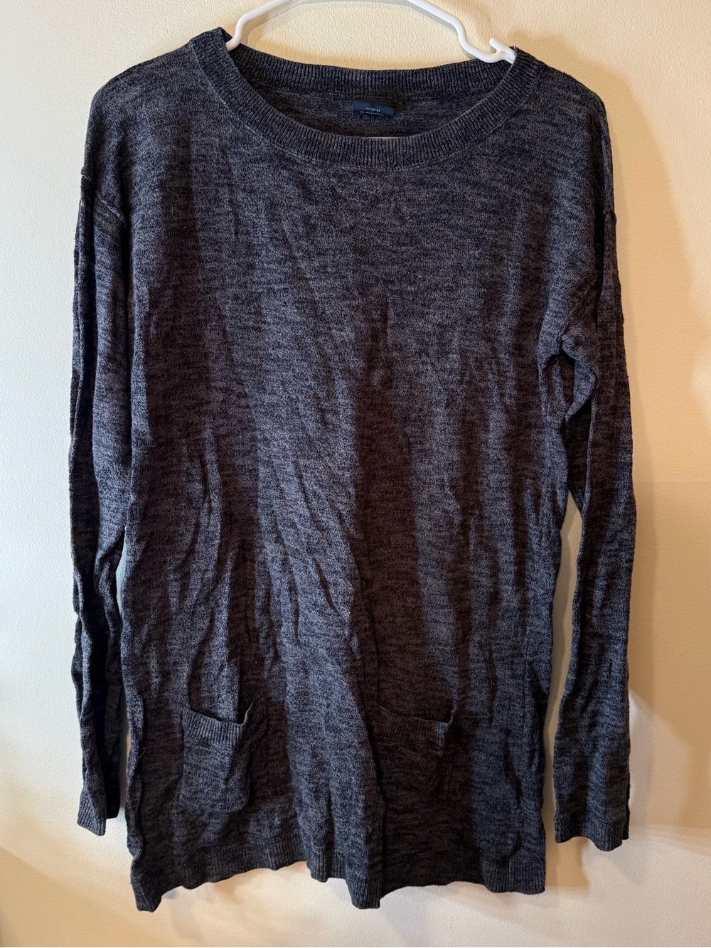 Faded Glory Women's Heathered Charcoal Crewneck Sweater